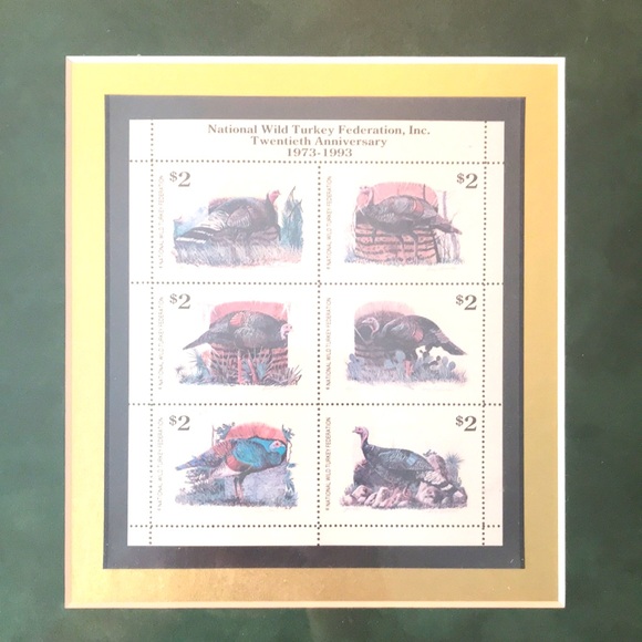 NWTF 20th Anniversary Framed Stamp Collection - Picture 2 of 4